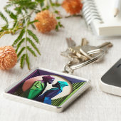 Porte-clés AMOUR ET RÉSISTANCE Origami Vibrant (Côté)