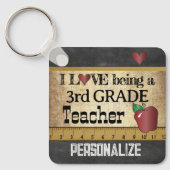 Porte-clés Amour Etre un enseignant de 3e année (Recto)