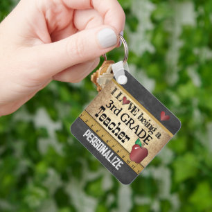 Porte-clés Amour Etre un enseignant de 3e année