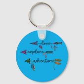 Porte-clés Amour Explore Aventure Arrow Tribal Boho Design (Recto)
