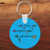 Porte-clés Amour Explore Aventure Arrow Tribal Boho Design (Recto)