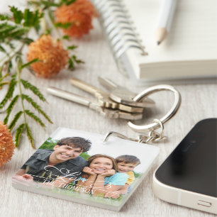 Porte-clés Amour Famille élégante Photo Elégante Personnalisé