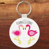 Porte-clés Amour Flamant rose (Recto)