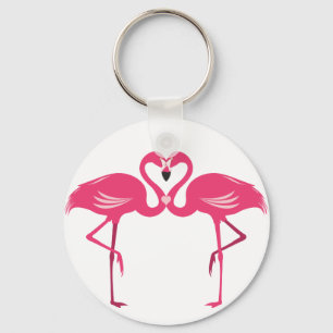 Porte-clés Amour Flamant rose