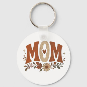 Porte-clés Amour Floral de Maman d'Automne Rustique