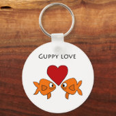 Porte-clés Amour Guppy drôle Design (Recto)