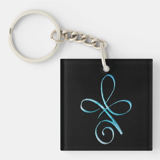 Porte-clés Amour inconditionnel turquoise (Devant)