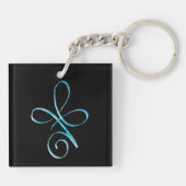 Porte-clés Amour inconditionnel turquoise (Dos)
