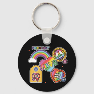 Porte-clés Amour. LGBT+Pride. Jour de la fierté. Amour arc-en