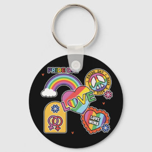 Porte-clés Amour. LGBT+Pride. Jour de la fierté. Amour arc-en