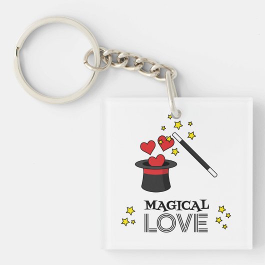 Porte-clés Amour magique - Noir (Devant)