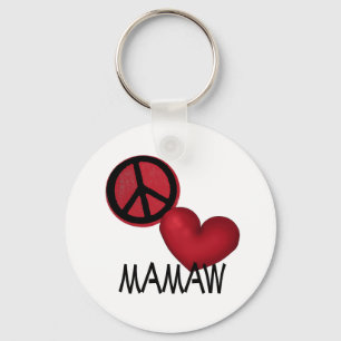 Porte-clés Amour Mamaw de paix
