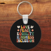 Porte-clés Amour Paix Diversité Inclusion Égalité Black Hist (Recto)