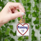 Porte-clés Amour : Peinture - Porte - clé (main)