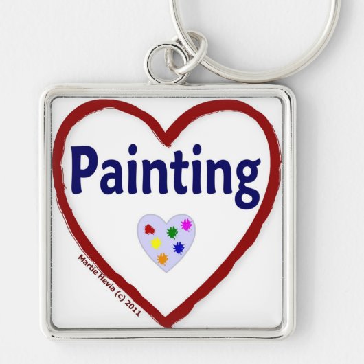 Porte-clés Amour : Peinture - Porte - clé (Devant)