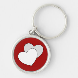 Porte-clés Amour - porte - clé de deux coeurs