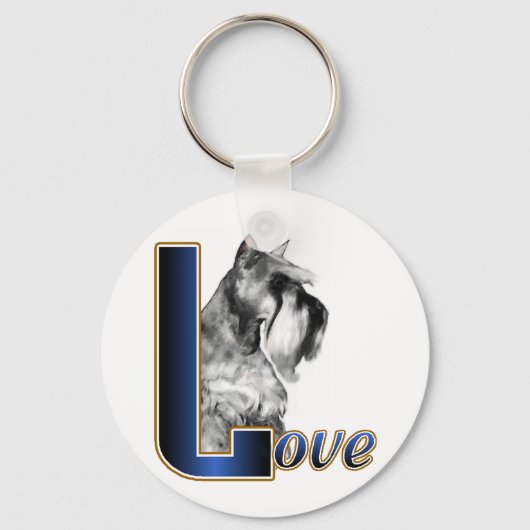 Porte-clés Amour pour le Schnauzer Nain (Recto)