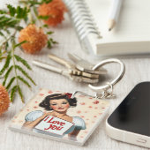 Porte-clés Amour rétro (Devant Droit)