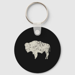 Porte-clés Amour Silhouette Hommes Femmes Buffalo Vintage Amé
