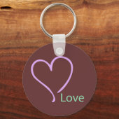 Porte-clés Amour simple et coeur (Recto)