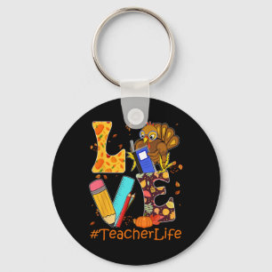 Porte-clés Amour Turquie enseignant Thanksgiving Thankful Hap