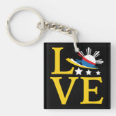 Porte-clés Amour - Typographie du drapeau philippin (Devant)