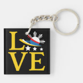 Porte-clés Amour - Typographie du drapeau philippin (Dos)
