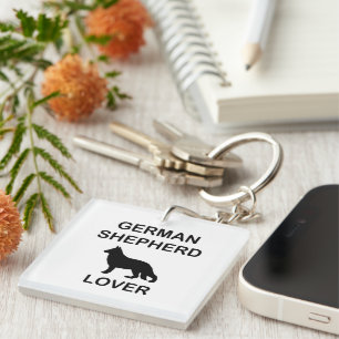 Porte-clés amoureux de berger allemand