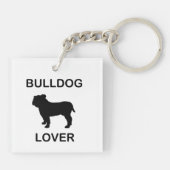 Porte-clés amoureux de bulldog (Dos)