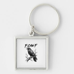 Porte-clés Amoureux de corbeau F Caw F Mème Style Classique