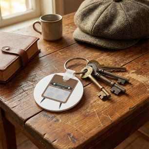 Porte-clés Amoureux de la musique rétro radio vintage milieu