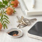 Porte-clés Amoureux de les chiens de Portrait de chien Dachsh (Côté)