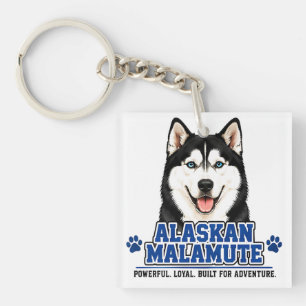 Porte-clés 🐾 Amoureux de Malamute d'Alaska 🐾