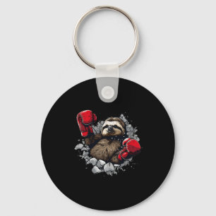 Porte-clés Amoureux de paresseux de boxe Gants de boxe Kickbo