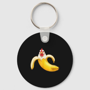 Porte-clés Amoureux de poulet drôle Banane Garçons Filles Enf