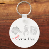 Porte-clés Amoureux des animaux de serviettes (Recto)