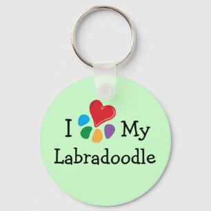 Porte-clés Amoureux des animaux_J'Coeur Mon Labradoodle