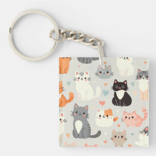 Porte-clés Amoureux des chats