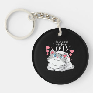 Porte-clés Amoureux des chats Juste Une Fille Qui Aime Le Cha