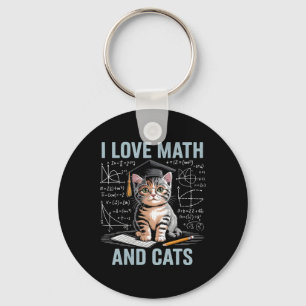 Porte-clés Amoureux des chats mathématiques Prof de maths drô