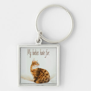 Porte-clés Amoureux des chats, mignon Kitten mème, mes bébés