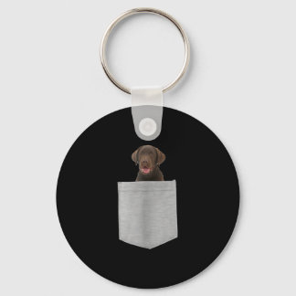 Porte-clés Amoureux des chiens | Chocolat Labrador Puppy in P