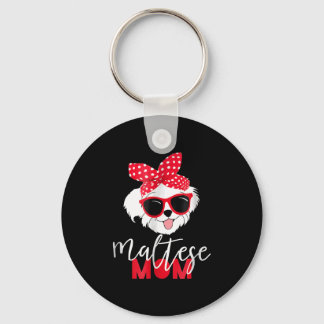 Porte-clés Amoureux des chiens | Cute maman maltaise