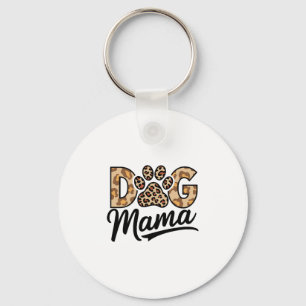 Porte-clés Amoureux des chiens empreinte de patte imprimé léo