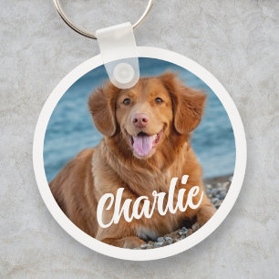 Porte-clés Amoureux des chiens Personnalisé Deux garde-photos