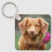 Porte-clés Amoureux des chiens personnalisé Keepsaké Pet Phot (Recto)