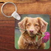 Porte-clés Amoureux des chiens personnalisé Keepsaké Pet Phot (Recto)