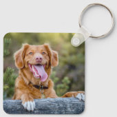 Porte-clés Amoureux des chiens personnalisé Keepsaké Pet Phot (Dos)