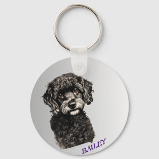 Porte-clés Amoureux des chiens photo personnalisé pour animal