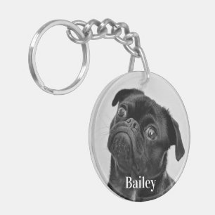 Porte-clés Amoureux des chiens photo personnalisé pour animau